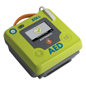 Neon Green Zoll AED Authority AED 3 Defibrillator Device On Ground