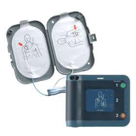 Philips Heart Start FRx Semi Automatic Defibrillator Device With Smart Pads Connected