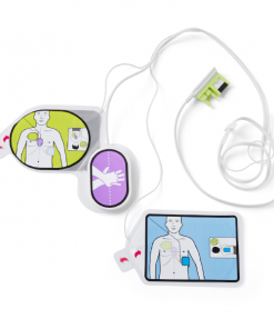Zoll AED CPR Adult UniPadz Layed Out on White Background