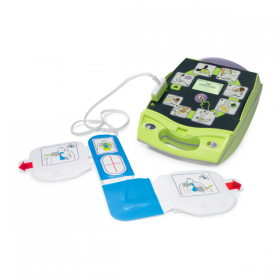 ZOLL CPR Adult Defibrillator Padz Plugged Into Defibrillator Machine